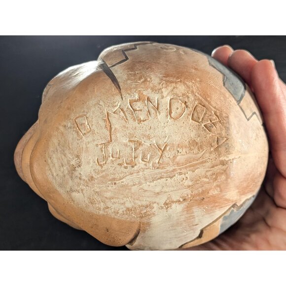 Oscar Mendoza JuJuy Pottery head Vase, Handmade Realistic Face Effigy Vessel - Picture 8 of 16